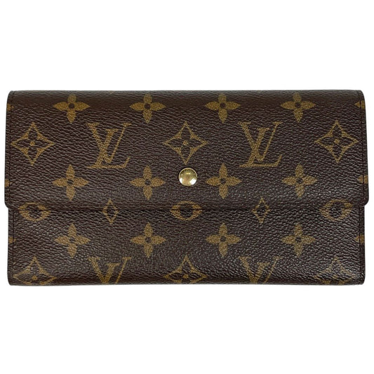Louis Vuitton Porte Tresor International Trifold Wallet Monogram Brown