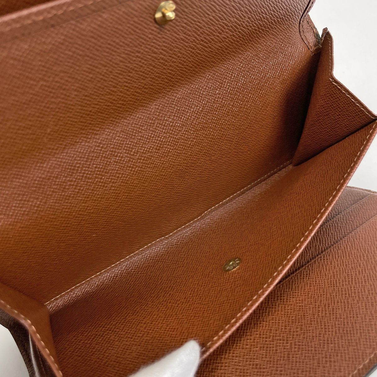 Louis Vuitton Porte Tresor International Trifold Wallet Monogram Brown — view 6