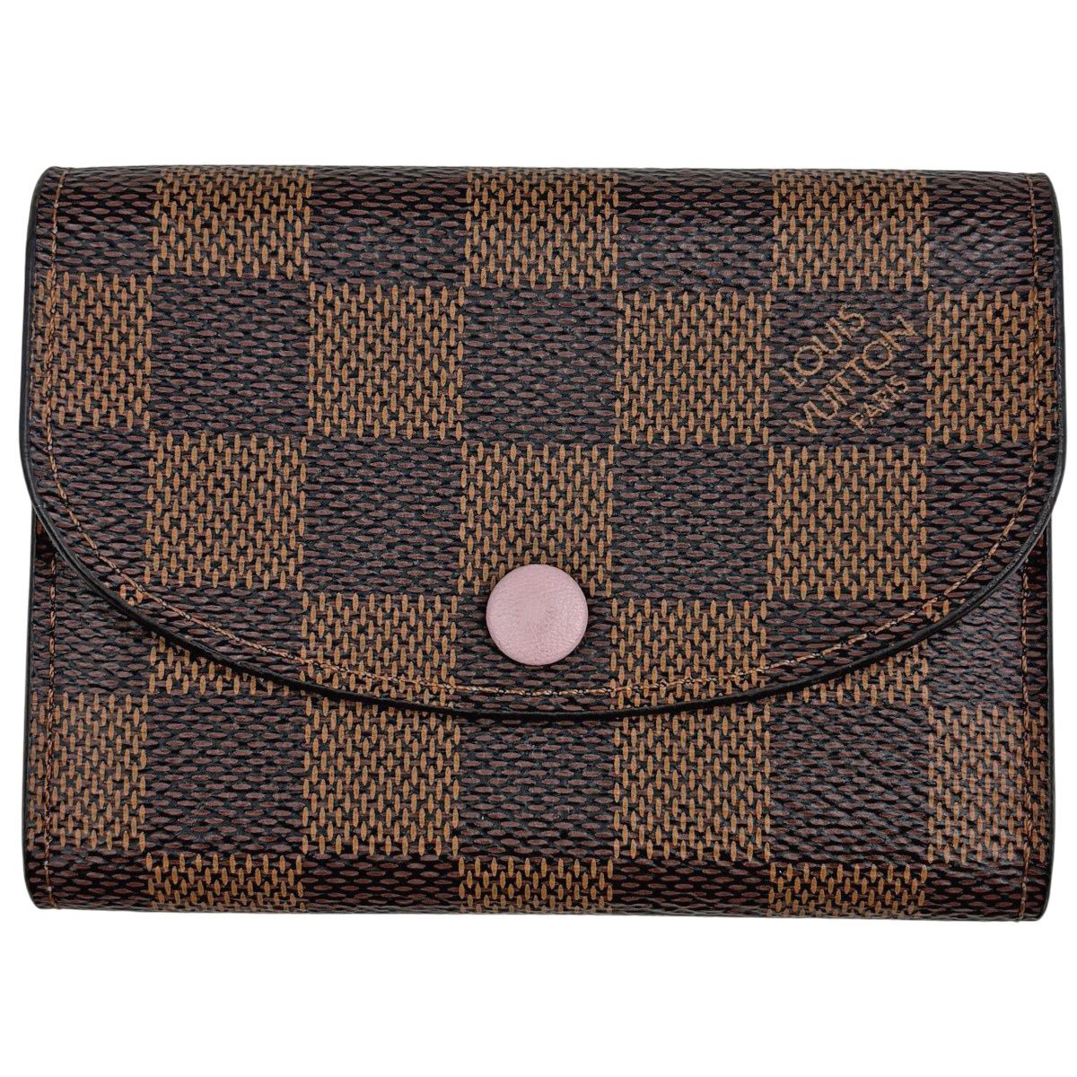Louis Vuitton Porte-Monnaie Rosalie Coin Case Damier Brown Rose Valley Line