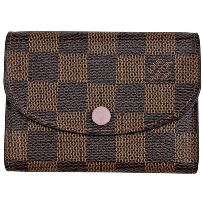Louis Vuitton Porte-Monnaie Rosalie Coin Case Damier Brown Rose Valley Line