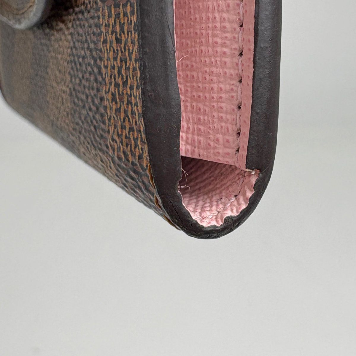 Louis Vuitton Porte-Monnaie Rosalie Coin Case Damier Brown Rose Valley Line — view 3
