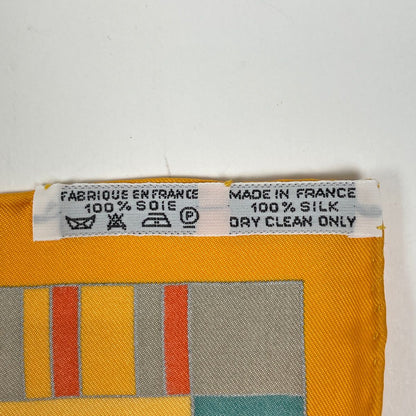 Hermes Carre 90 Prieres AU Vent Prayer in the Wind Scarf Silk Orange Multicolor — view 2