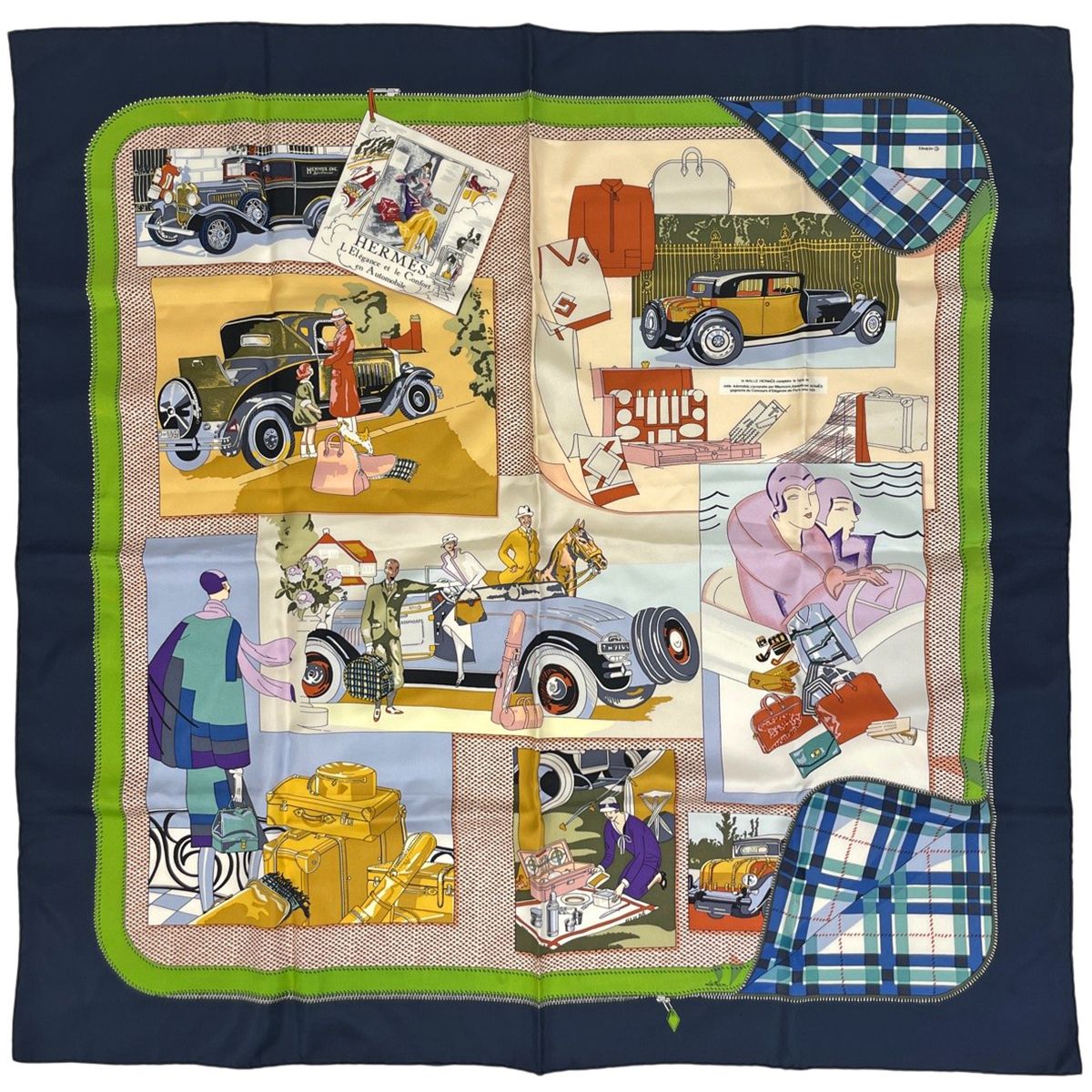 Hermes Carre 90 Elegance Et Confort en Automobile Car Comfort Scarf Silk