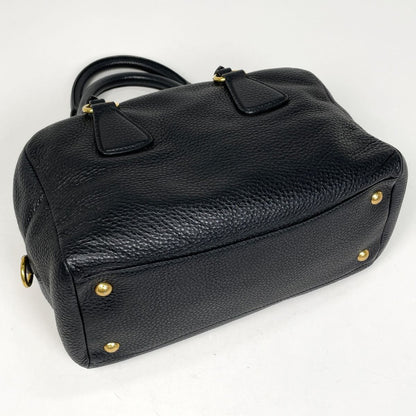 Prada Logo Shoulder Bag Leather Nero — view 2