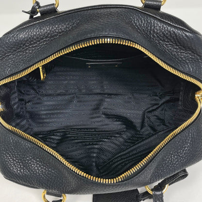 Prada Logo Shoulder Bag Leather Nero — view 8
