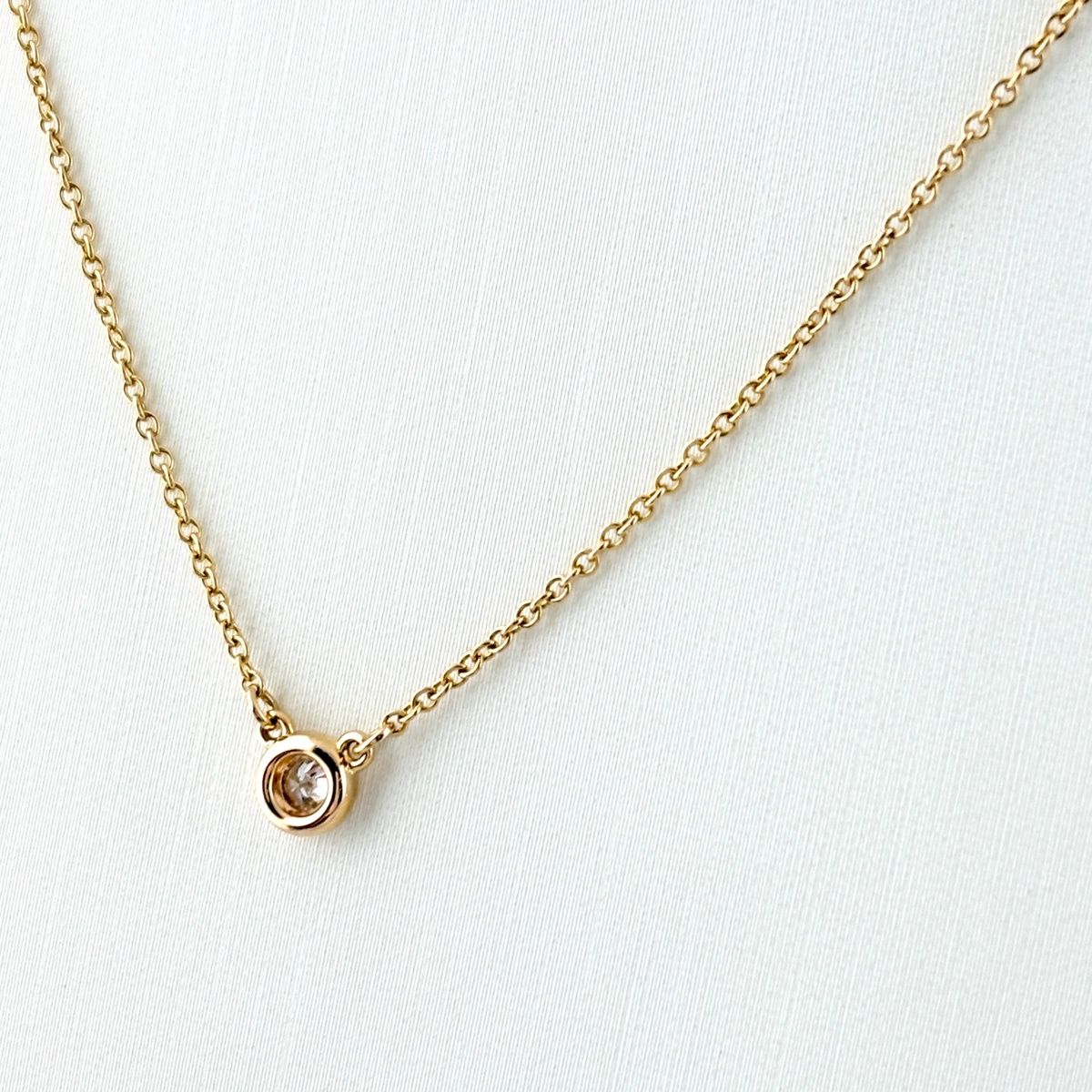 Tiffany & Co by the Yard Necklace PG Pink Gold Pendant Mere Diamond Elsa Peretti — view 3
