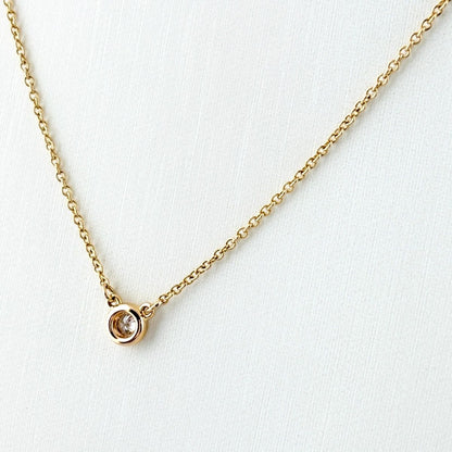 Tiffany & Co by the Yard Necklace PG Pink Gold Pendant Mere Diamond Elsa Peretti — view 3