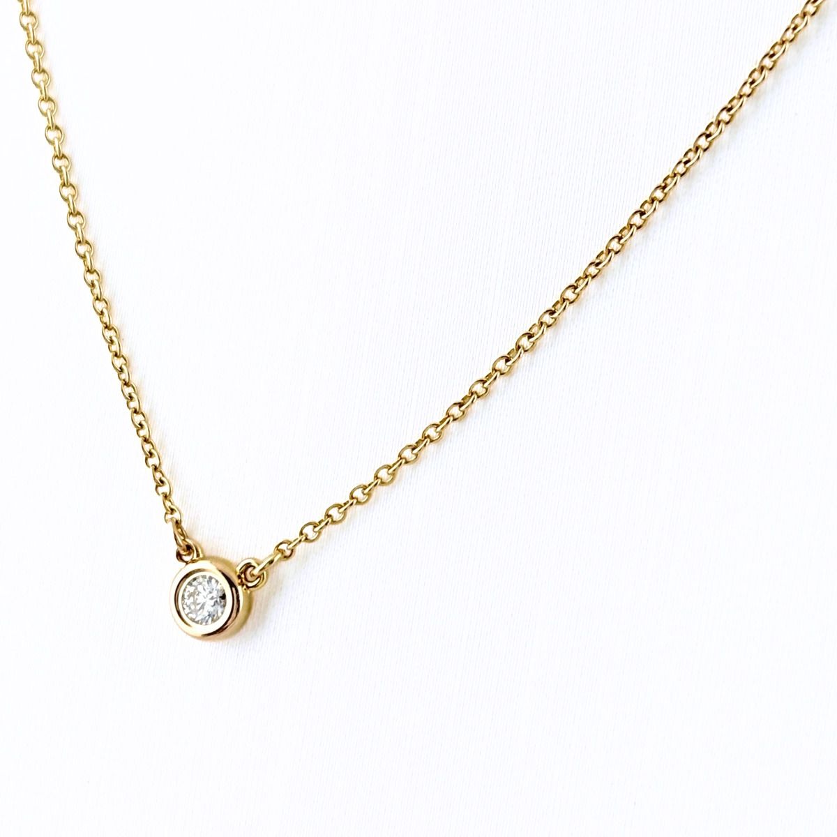 Tiffany & Co by the Yard Necklace PG Pink Gold Pendant Mere Diamond Elsa Peretti