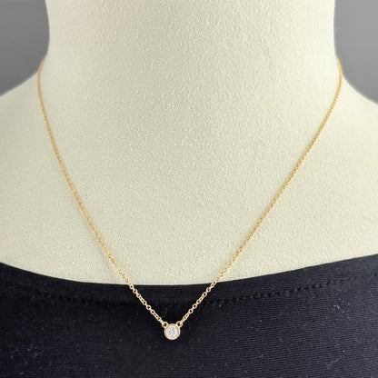 Tiffany & Co by the Yard Necklace PG Pink Gold Pendant Mere Diamond Elsa Peretti — view 4
