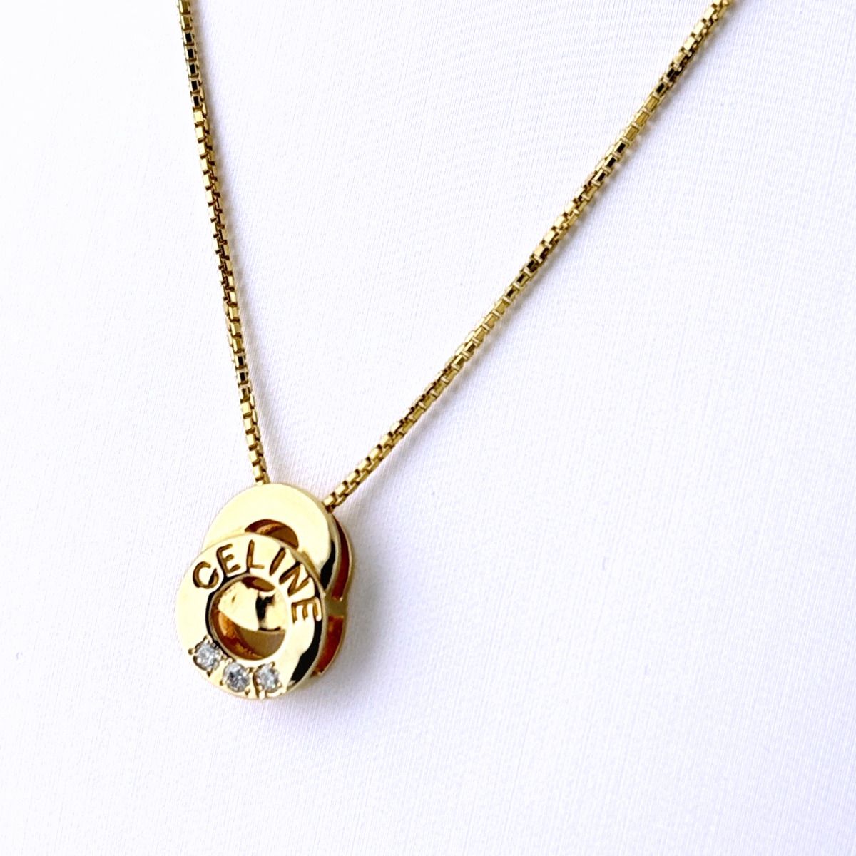 Celine Mere Diamond Necklace YG Yellow Gold Pendant 750 18k