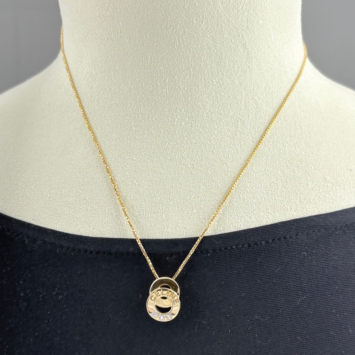 Celine Mere Diamond Necklace YG Yellow Gold Pendant 750 18k — view 4