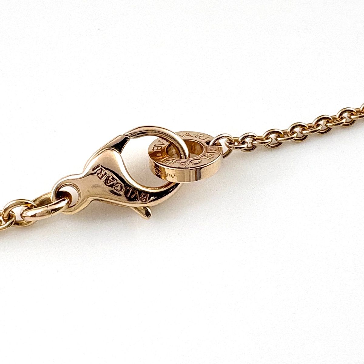Bvlgari B-zero One Necklace PG Pink Gold Pendant Pave Diamond Ceramic — view 6