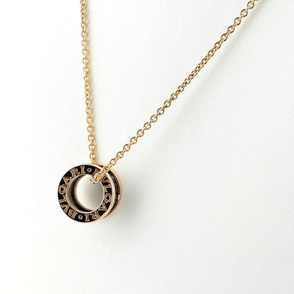 Bvlgari B-zero One Necklace PG Pink Gold Pendant Pave Diamond Ceramic — view 2