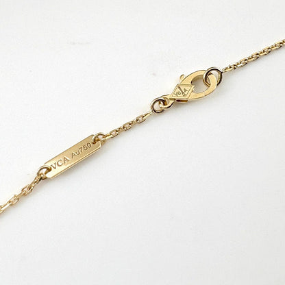 Van Cleef & Arpels Vintage Alhambra Onyx Necklace YG Yellow Gold Pendant — view 4