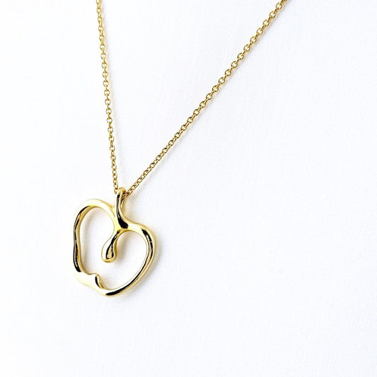 Tiffany & Co Apple Necklace YG Yellow Gold Pendant 18k
