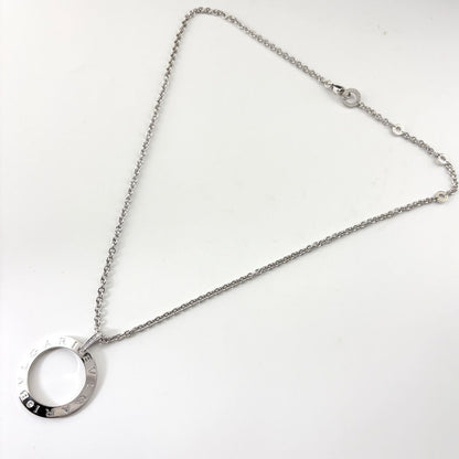 Bvlgari Logo Circle Diamond Necklace Pendant Pave — view 5