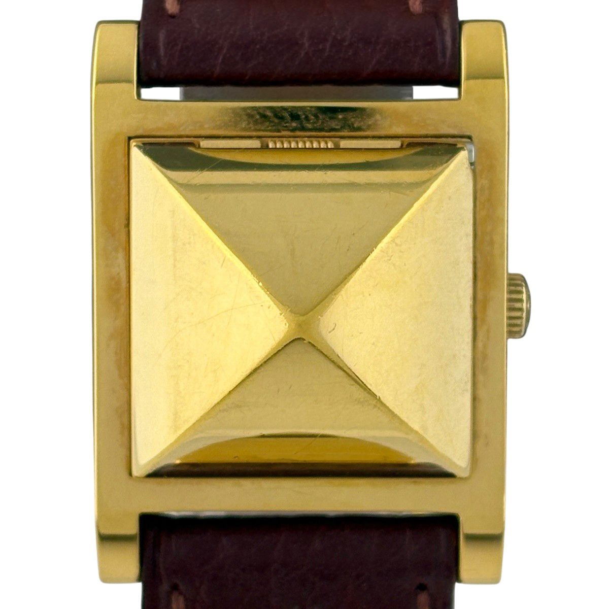 Hermes Medall Watch SS Leather Quartz White — view 2