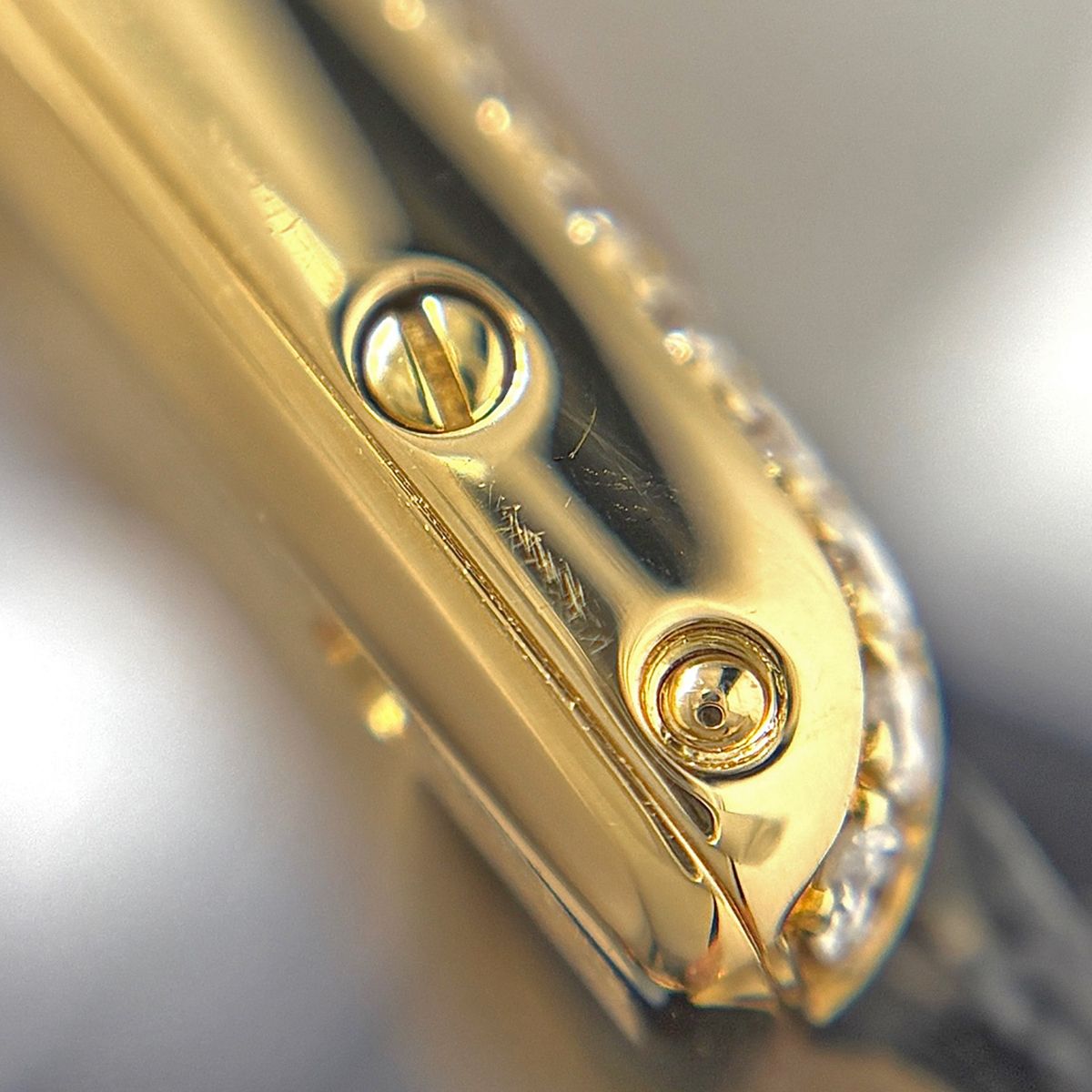 Cartier Tank Mini Watch YG Diamond Leather Quartz Silver — view 6