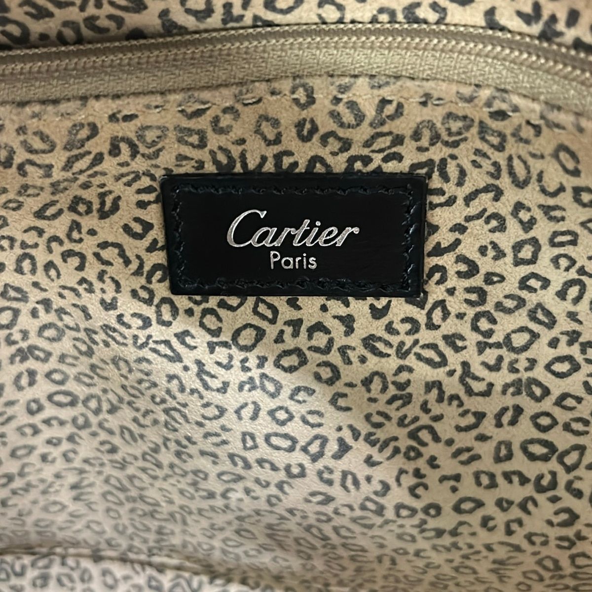 Cartier Shoulder Bag Panthère Black Leather — view 9