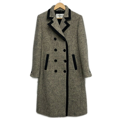 Max Mara Coat 42 Gray Black Virgin Wool
