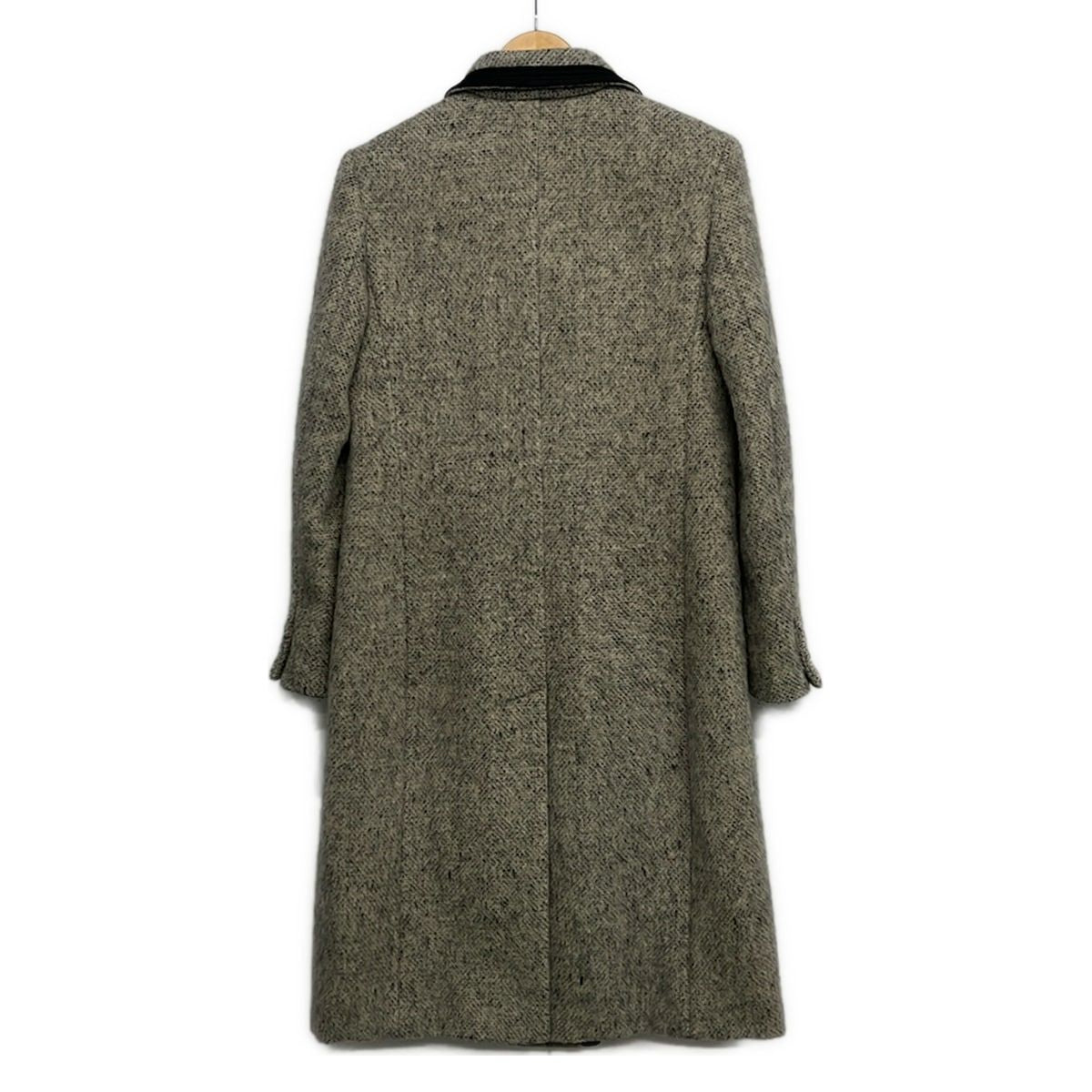 Max Mara Coat 42 Gray Black Virgin Wool — view 2