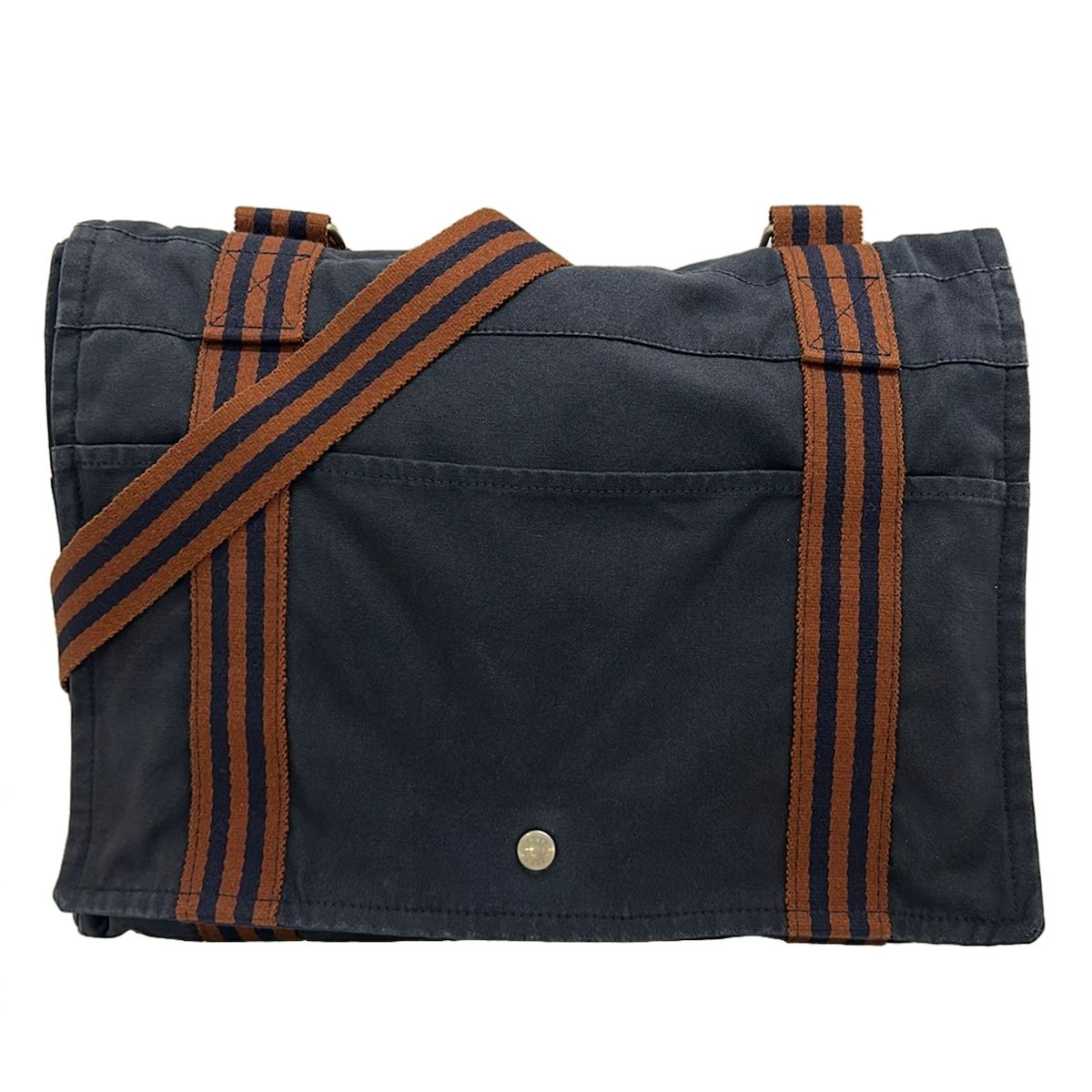 Hermes Shoulder Bag Fourre Tout Besace MM Navy Brown