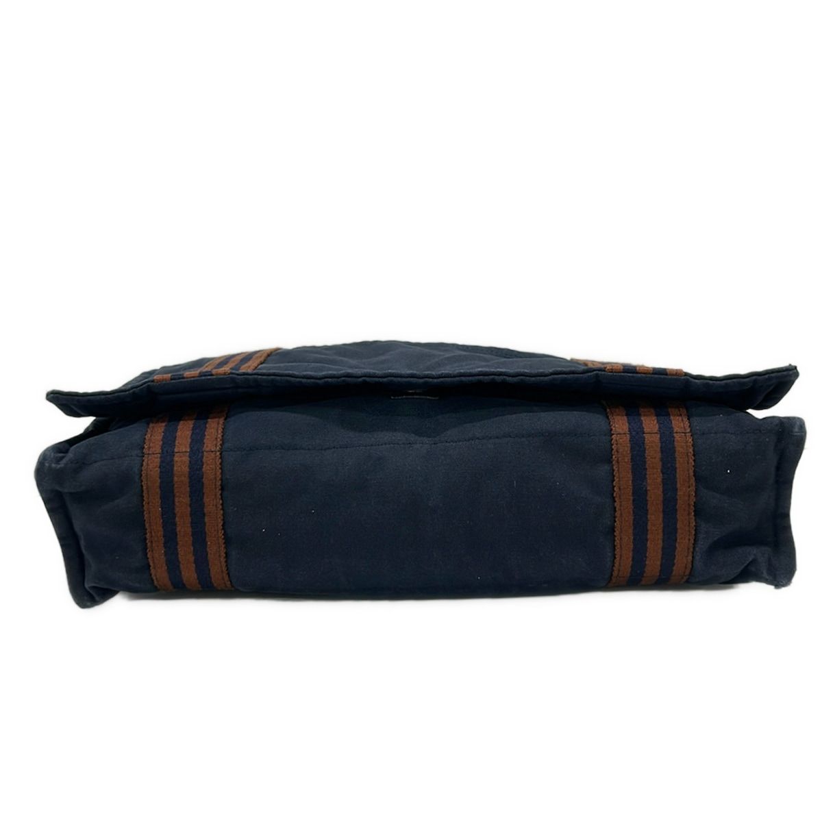 Hermes Shoulder Bag Fourre Tout Besace MM Navy Brown — view 5