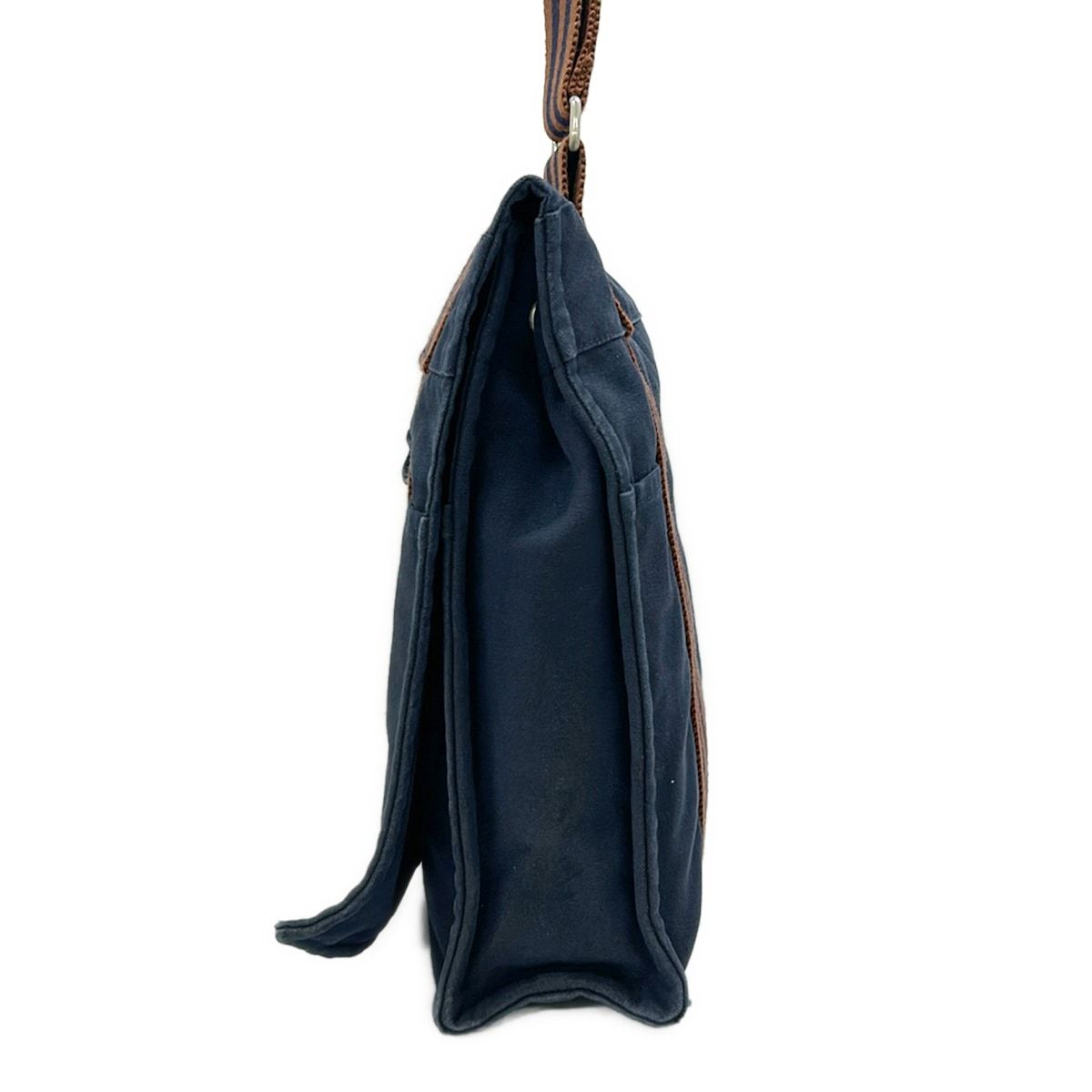 Hermes Shoulder Bag Fourre Tout Besace MM Navy Brown — view 2
