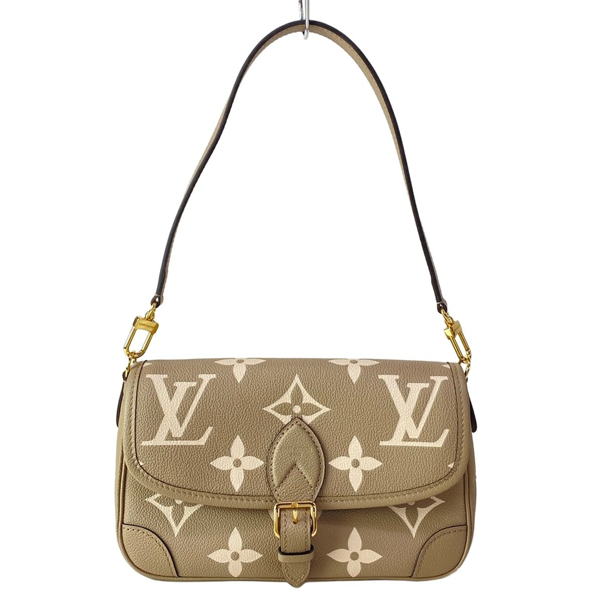 Louis Vuitton Shoulder Bag Bicolor Monogram Empreinte Diane Tourterelle Leather