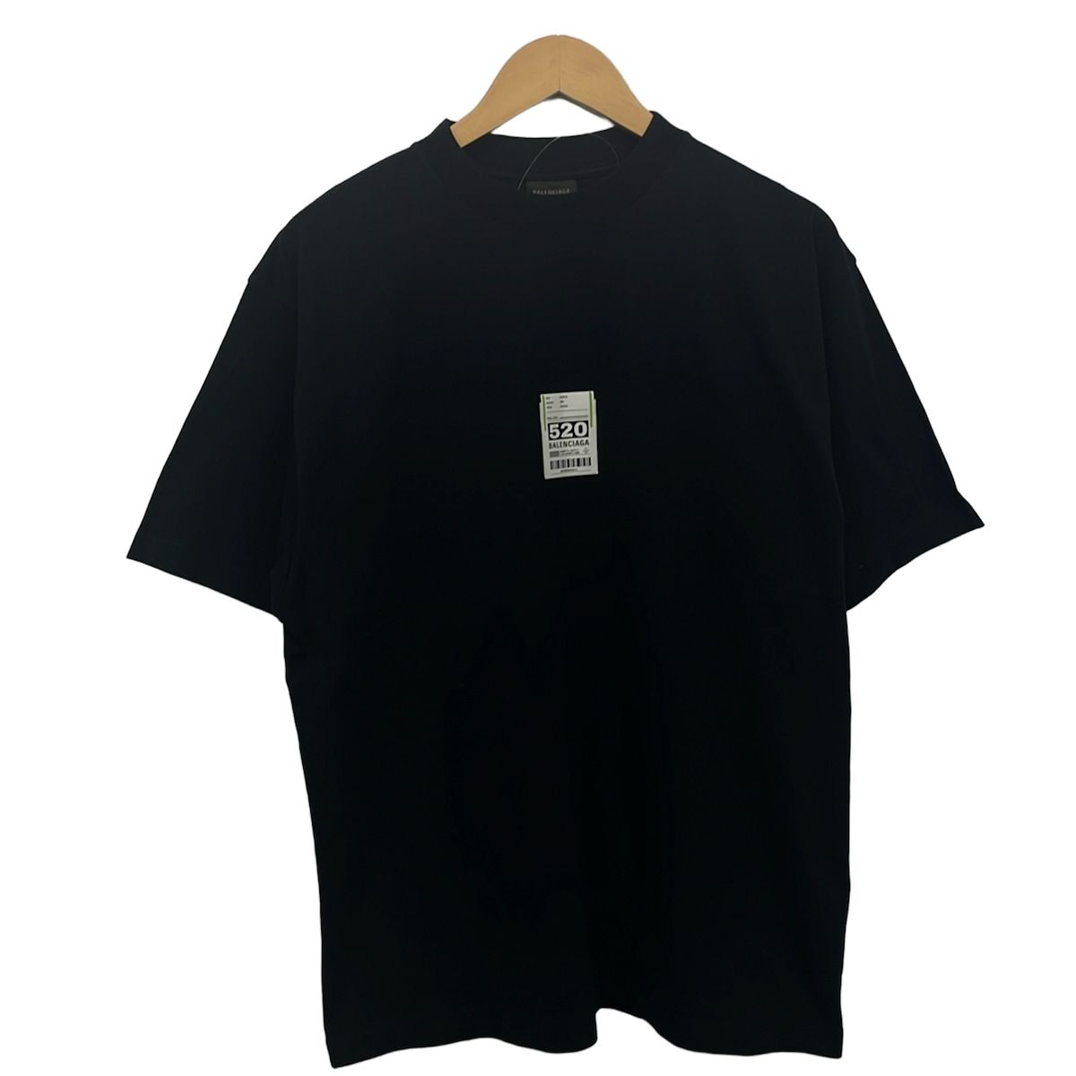 Balenciaga Short Sleeve T-Shirt XS Flight Seal Logo Tee Black White Crew