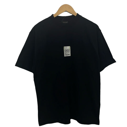 Balenciaga Short Sleeve T-Shirt XS Flight Seal Logo Tee Black White Crew