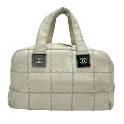 Chanel Handbag Choco Bar Stitch Ivory Silver — view 3