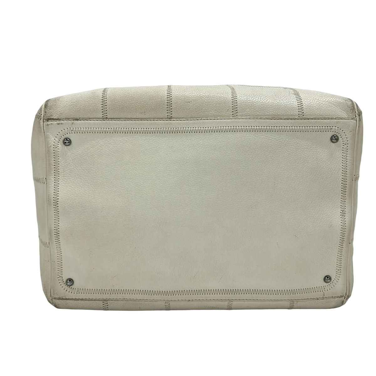 Chanel Handbag Choco Bar Stitch Ivory Silver — view 5
