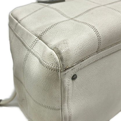 Chanel Handbag Choco Bar Stitch Ivory Silver — view 6