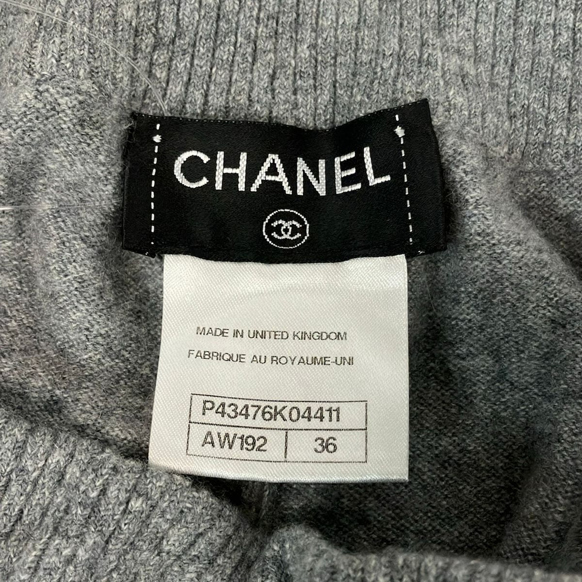 Chanel Pants 36 Gray Knit Cashmere — view 3