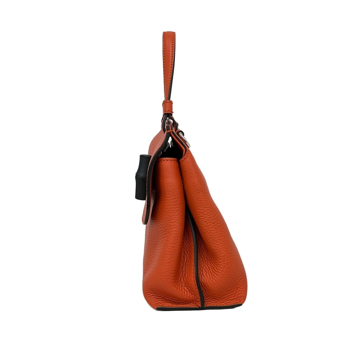 Gucci Handbag Bamboo Daily Orange Leather — view 4