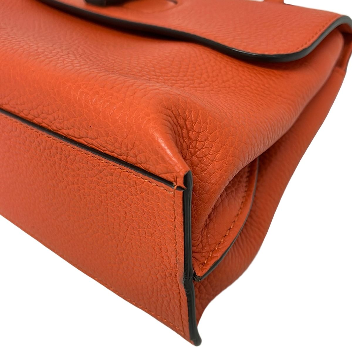 Gucci Handbag Bamboo Daily Orange Leather — view 6