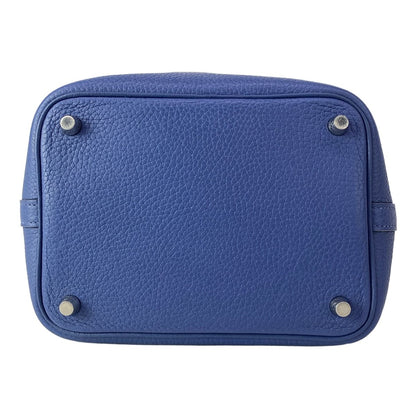 Hermes Handbag Picotin Lock Eclat PM 16 Blue Brighton Capucines Silver — view 5