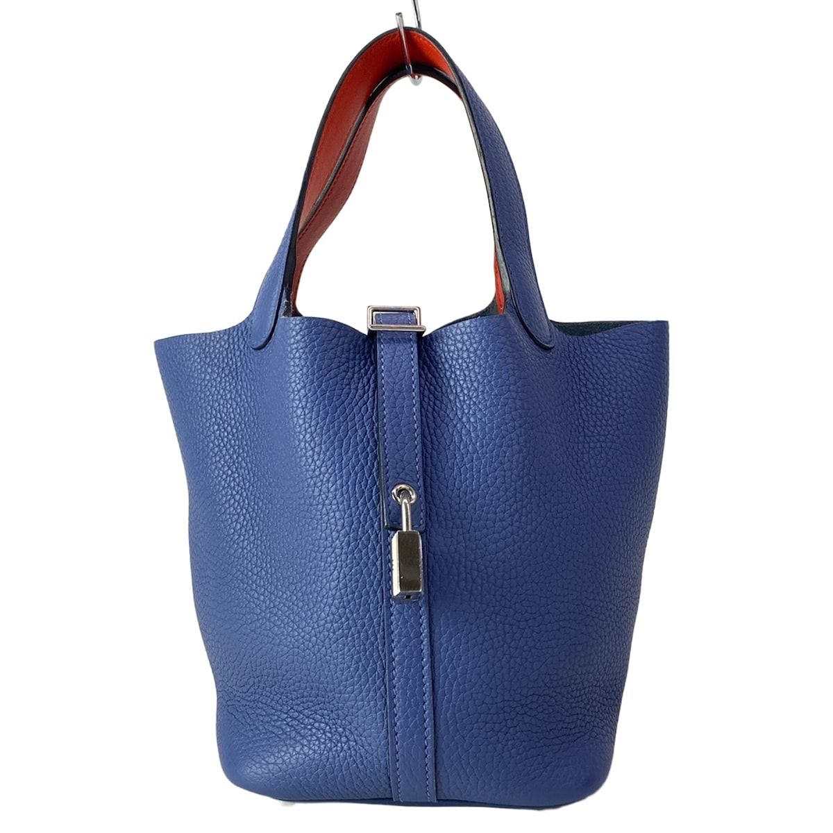 Hermes Handbag Picotin Lock Eclat PM 16 Blue Brighton Capucines Silver — view 2
