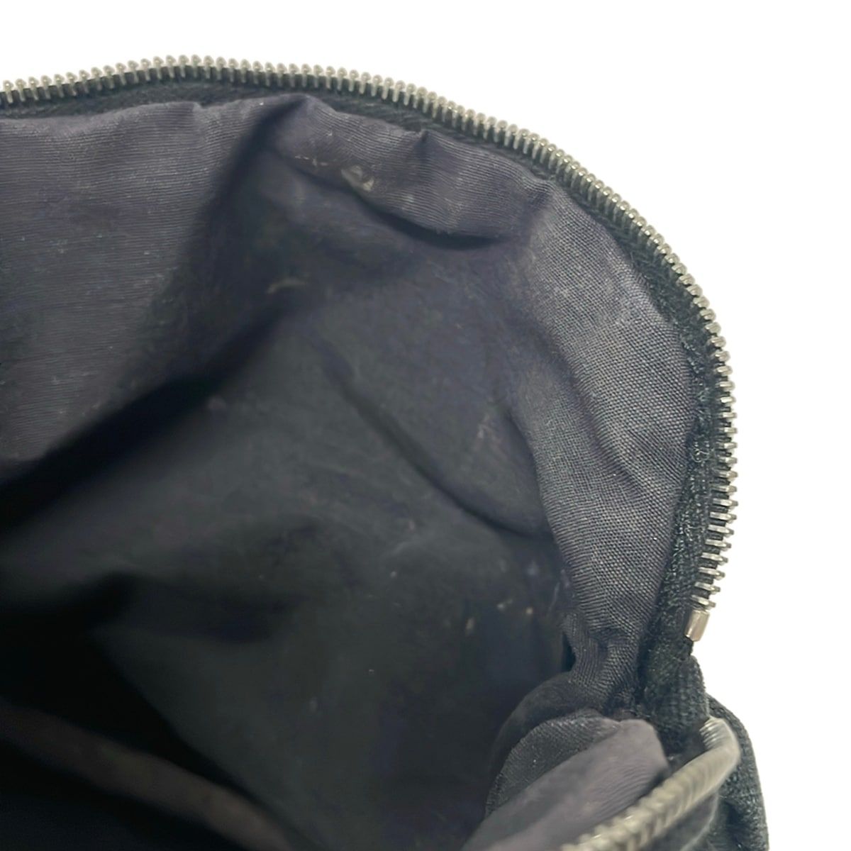 Hermes Pouch Black Brown Silver Leather — view 6