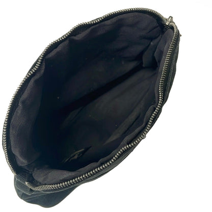 Hermes Pouch Black Brown Silver Leather — view 4