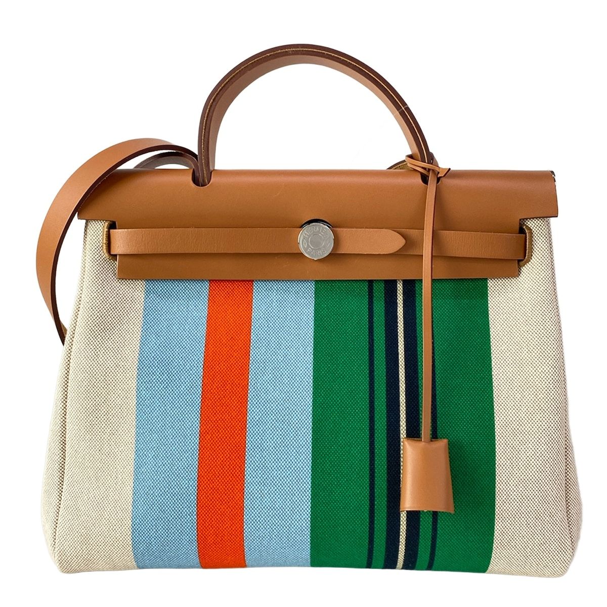 Hermes Handbag Herbag Zip PM Letourne Lacquer Reille D'equipage Silver