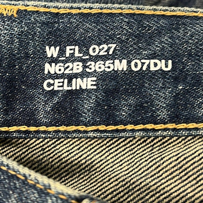 Celine Jeans 24 Blue Gold Distressed — view 3