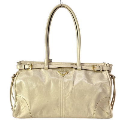 Prada Shoulder Bag Boni Large Leather Beige Vintage Style