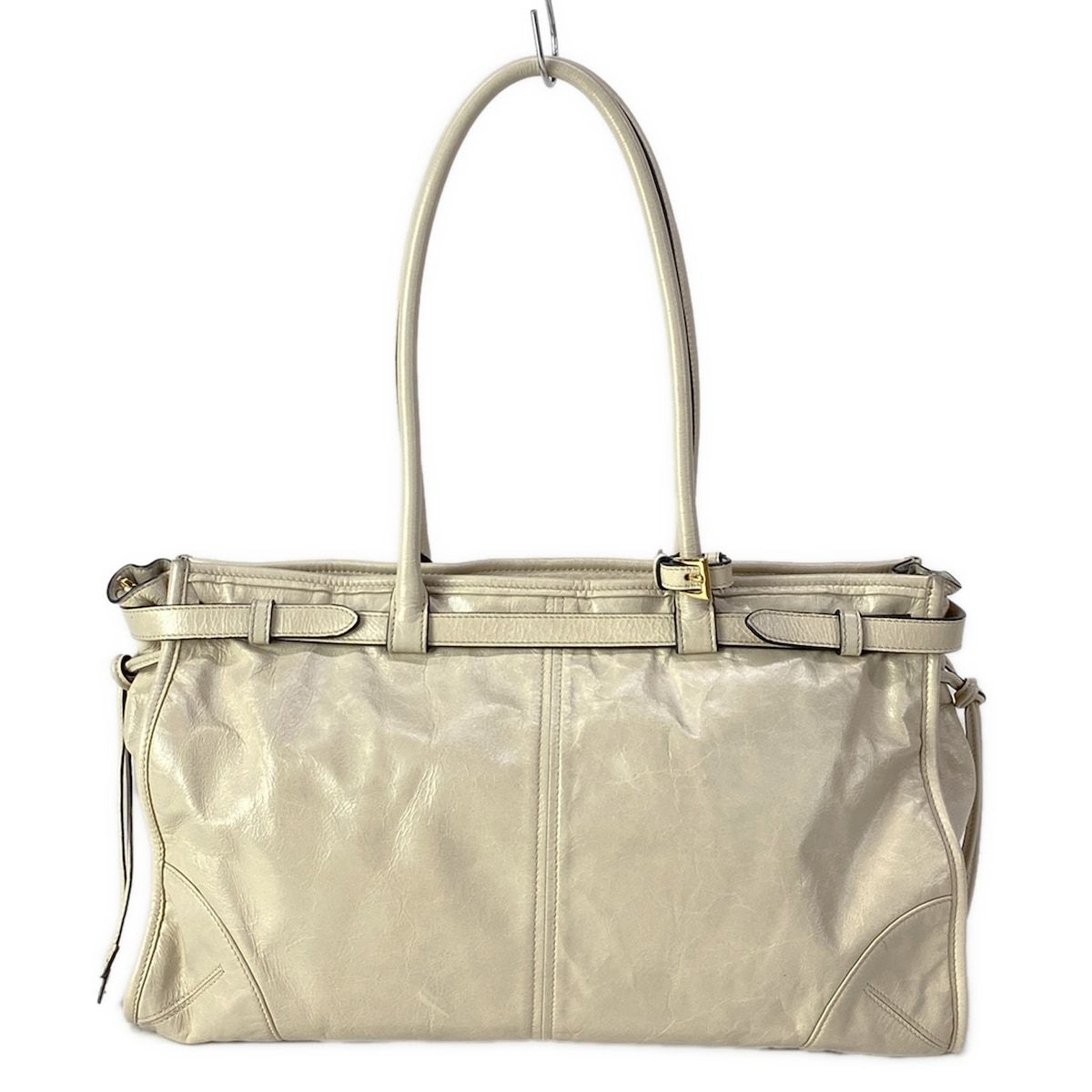 Prada Shoulder Bag Boni Large Leather Beige Vintage Style — view 3