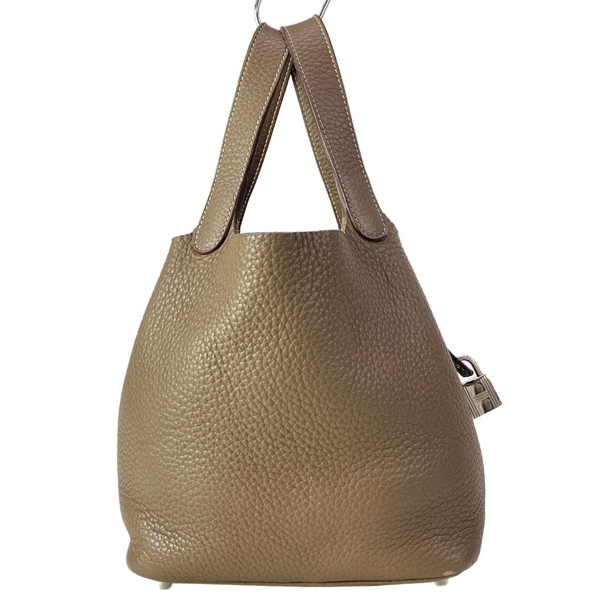 Hermes Handbag Picotin Lock PM Etoupe Silver — view 3