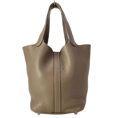 Hermes Handbag Picotin Lock PM Etoupe Silver — view 4