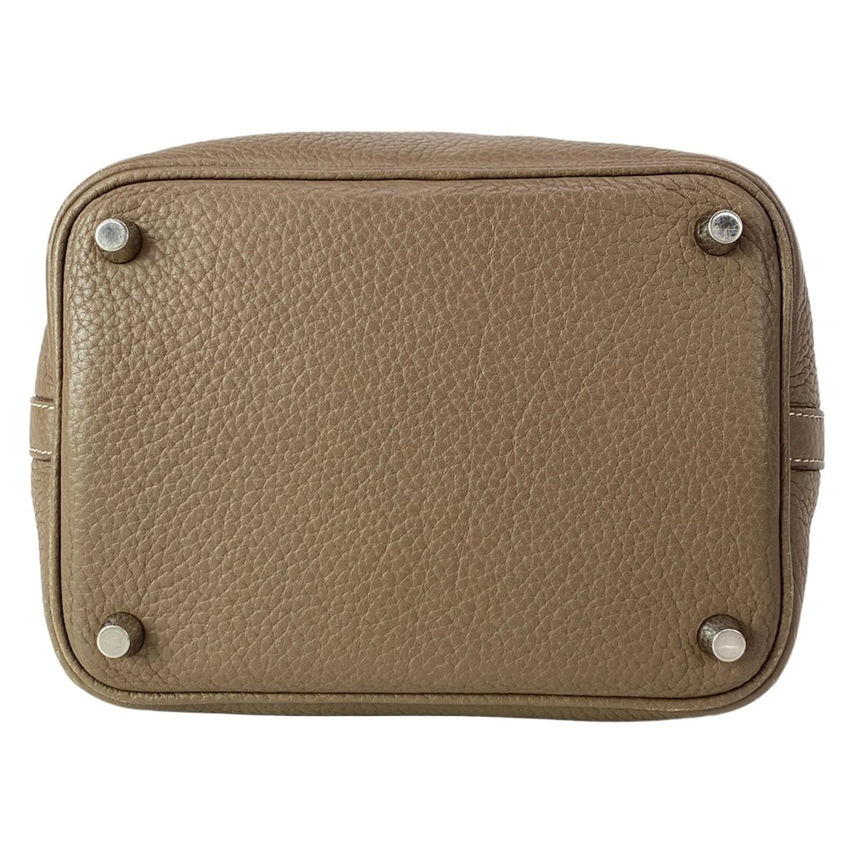 Hermes Handbag Picotin Lock PM Etoupe Silver — view 5