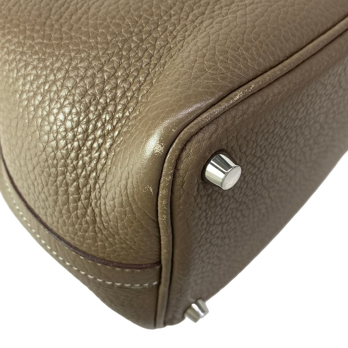 Hermes Handbag Picotin Lock PM Etoupe Silver — view 9