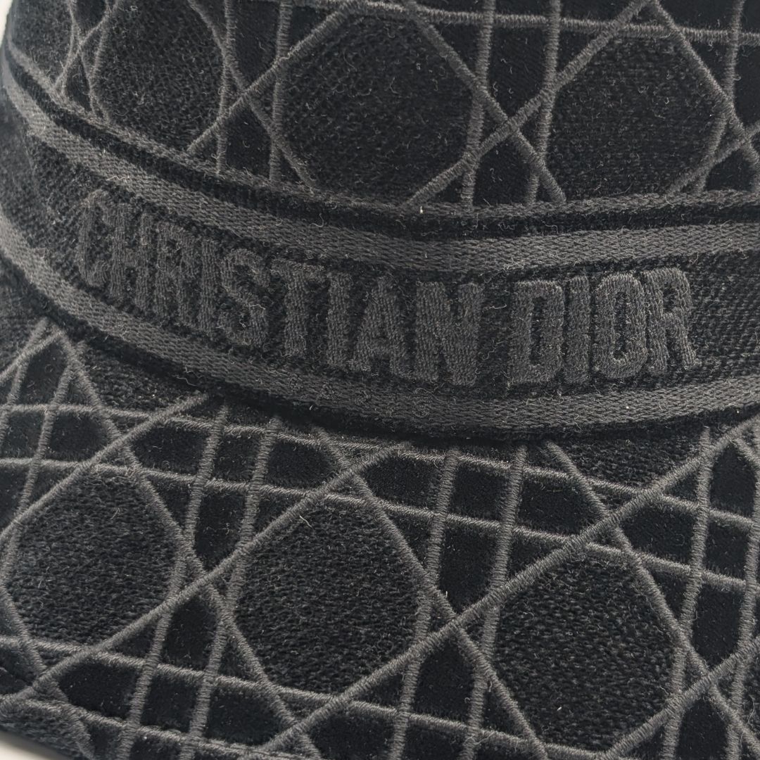 Dior Bucket Hat Cannage Black Logo — view 5